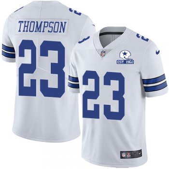 Nike Cowboys #23 Darian Thompson White Men's Stitched With Established In 1960 Patch NFL Vapor Untouchable Limited Jersey