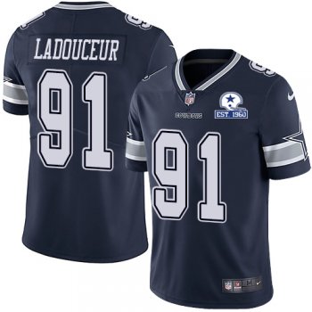 Nike Cowboys #91 L.P. Ladouceur Navy Blue Team Color Men's Stitched With Established In 1960 Patch NFL Vapor Untouchable Limited Jersey