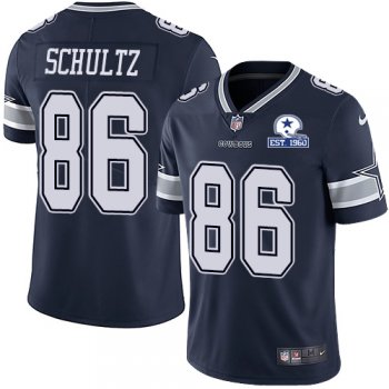 Nike Cowboys #86 Dalton Schultz Navy Blue Team Color Men's Stitched With Established In 1960 Patch NFL Vapor Untouchable Limited Jersey