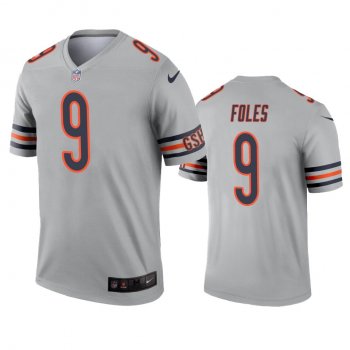 Chicago Bears Nick Foles Silver Inverted Legend Jersey