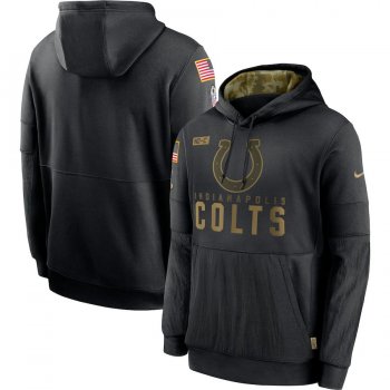 Indianapolis Colts Nike 2020 Salute to Service Sideline Performance Pullover Hoodie - Black