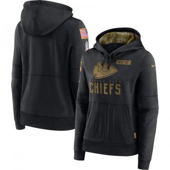 Women's Kansas City Chiefs Nike 2020 Salute to Service Performance Pullover Hoodie - Black