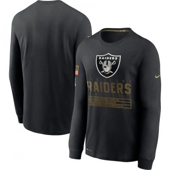 Las Vegas Raiders Nike 2020 Salute to Service Sideline Performance Long Sleeve T-Shirt - Black