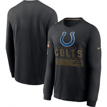 Indianapolis Colts Nike 2020 Salute to Service Sideline Performance Long Sleeve T-Shirt - Black