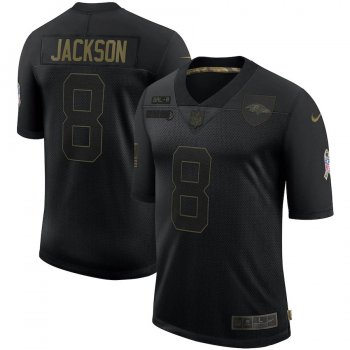 Lamar Jackson Baltimore Ravens Nike 2020 Salute To Service Limited Jersey - Black