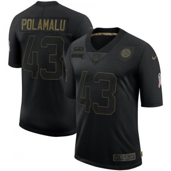 Troy Polamalu Pittsburgh Steelers Nike 2020 Salute To Service Retired Limited Jersey - Black