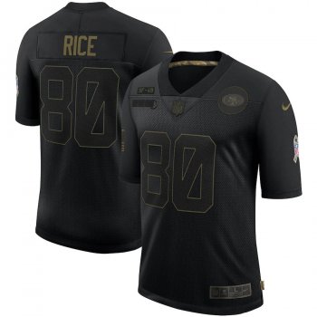 Jerry Rice San Francisco 49ers Nike 2020 Salute To Service Retired Limited Jersey - Black