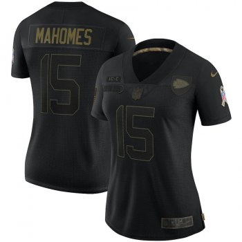 Women's Patrick Mahomes Kansas City Chiefs Nike 2020 Salute To Service Limited Jersey - Black