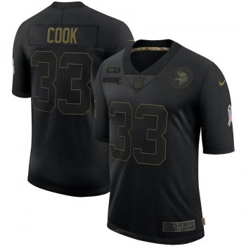 Dalvin Cook Minnesota Vikings Nike 2020 Salute To Service Limited Jersey - Black