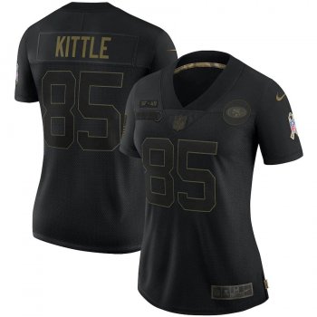 Women's George Kittle San Francisco 49ers Nike 2020 Salute To Service Limited Jersey - Black