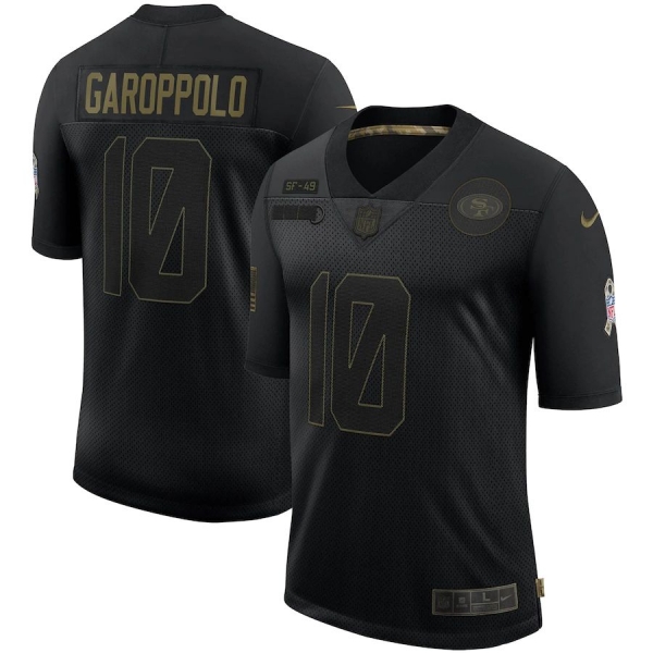 Jimmy Garoppolo San Francisco 49ers Nike 2020 Salute To Service Limited Jersey - Black