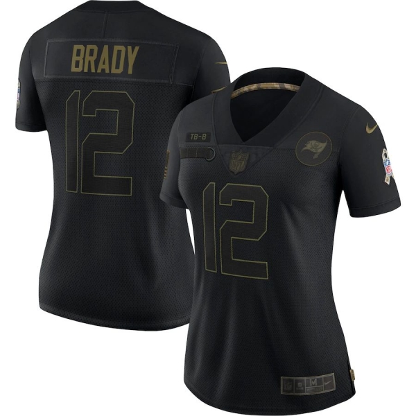 Women's Tom Brady Tampa Bay Buccaneers Nike 2020 Salute To Service Limited Jersey - Black