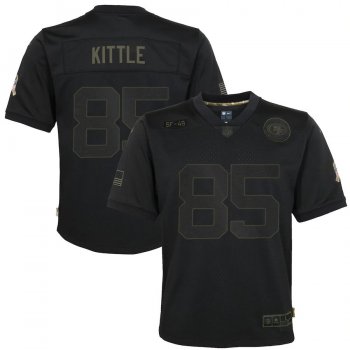 Youth George Kittle San Francisco 49ers Nike 2020 Salute to Service Game Jersey - Black