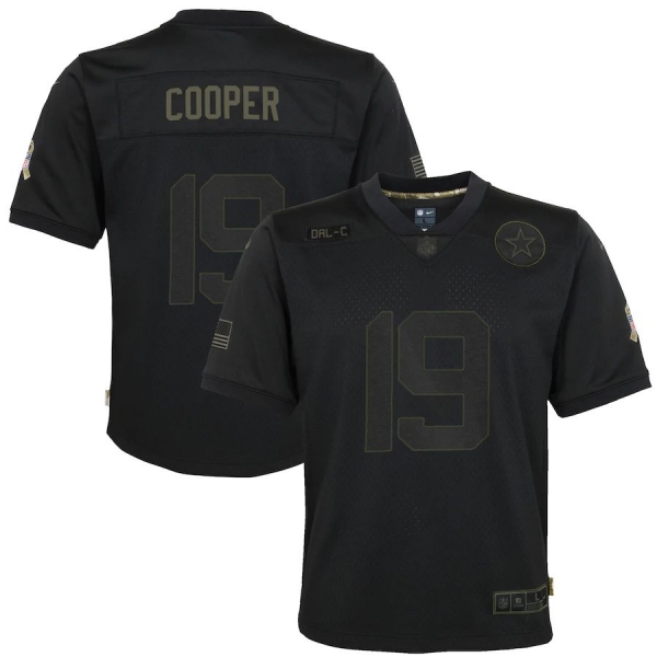 Youth Amari Cooper Dallas Cowboys Nike 2020 Salute to Service Game Jersey - Black