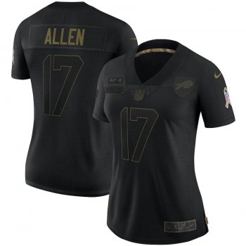 Women's Josh Allen Buffalo Bills Nike 2020 Salute To Service Limited Jersey - Black