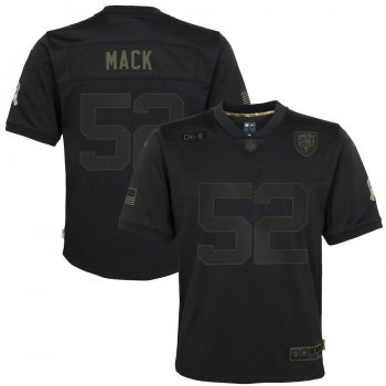 Youth Khalil Mack Chicago Bears Nike 2020 Salute to Service Game Jersey - Black