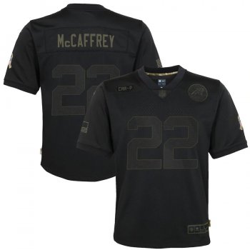 Youth Christian McCaffrey Carolina Panthers Nike 2020 Salute to Service Game Jersey - Black