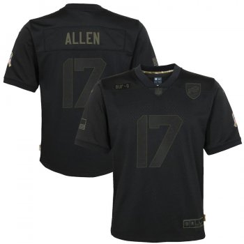 Youth Josh Allen Buffalo Bills Nike 2020 Salute to Service Game Jersey - Black