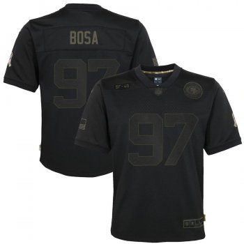 Youth Nick Bosa San Francisco 49ers Nike 2020 Salute to Service Game Jersey - Black