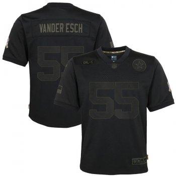 Youth Leighton Vander Esch Dallas Cowboys Nike 2020 Salute to Service Game Jersey - Black