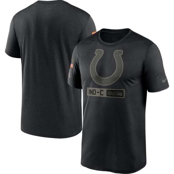 Indianapolis Colts Nike 2020 Salute to Service Team Logo Performance T-Shirt - Black