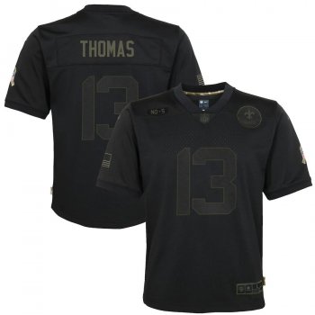 Youth Michael Thomas New Orleans Saints Nike 2020 Salute to Service Game Jersey - Black