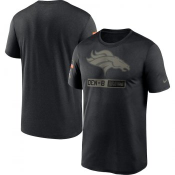 Denver Broncos Nike 2020 Salute to Service Team Logo Performance T-Shirt - Black