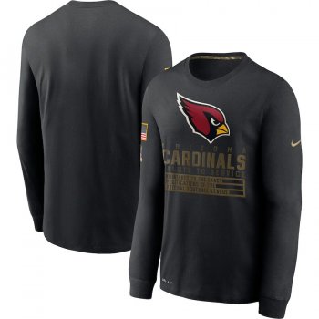 Arizona Cardinals Nike 2020 Salute to Service Sideline Performance Long Sleeve T-Shirt - Black