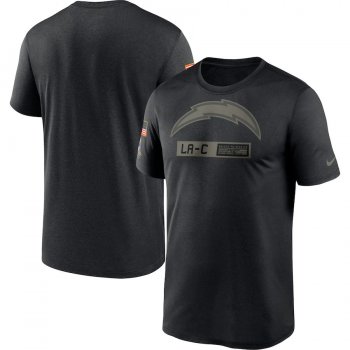 Los Angeles Chargers Nike 2020 Salute to Service Team Logo Performance T-Shirt - Black