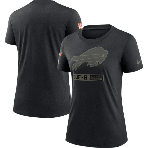 Buffalo Bills Nike Women's 2020 Salute To Service Performance T-Shirt - Black