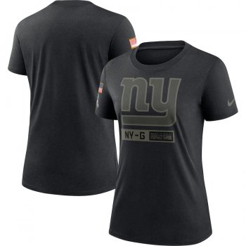 Women's New York Giants Nike 2020 Salute To Service Performance T-Shirt - Black