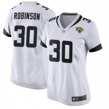 Women's James Robinson Jacksonville Jaguars Game White Jersey