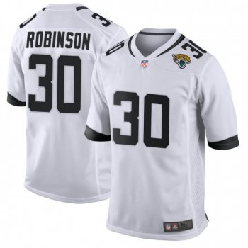 Youth James Robinson Jacksonville Jaguars Game White Jersey