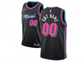 Men's NBA Miami Heat Custom Made Black Nike Vice Uniform City Edition Swingman Jersey