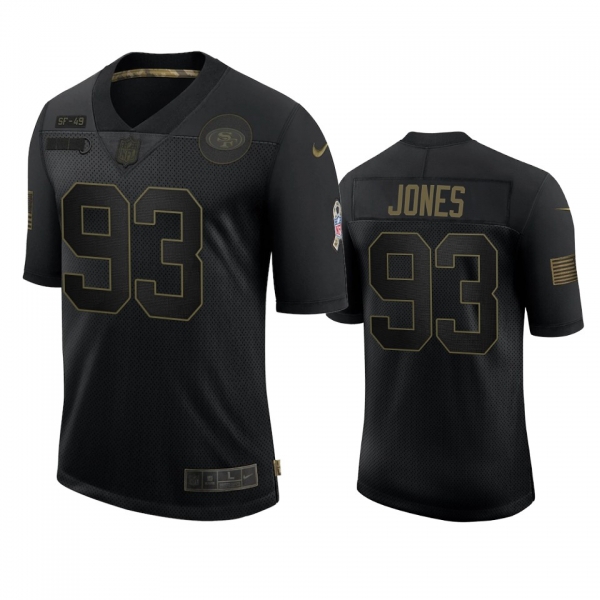 San Francisco 49ers D.J. Jones Black 2020 Salute To Service Limited Jersey