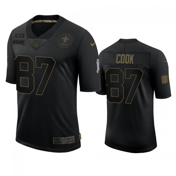 New Orleans Saints Jared Cook Black 2020 Salute to Service Limited Jersey