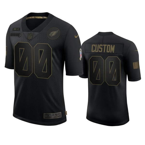 Arizona Cardinals Custom Black 2020 Salute To Service Limited Jersey