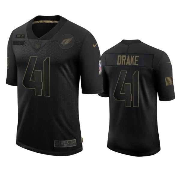 Arizona Cardinals Kenyan Drake Black 2020 Salute To Service Limited Jersey