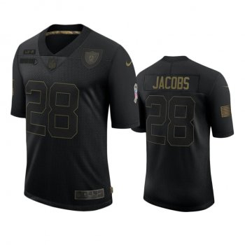 Las Vegas Raiders Josh Jacobs Black 2020 Salute to Service Limited Jersey