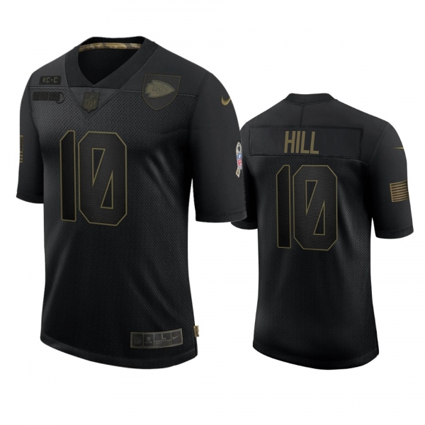 Kansas City Chiefs Tyreek Hill Black 2020 Salute To Service Limited Jersey