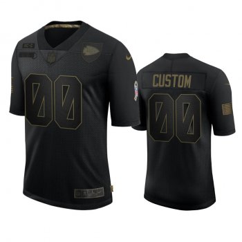 Kansas City Chiefs Custom Black 2020 Salute To Service Limited Jersey