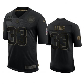 New York Giants Dion Lewis Black 2020 Salute to Service Limited Jersey