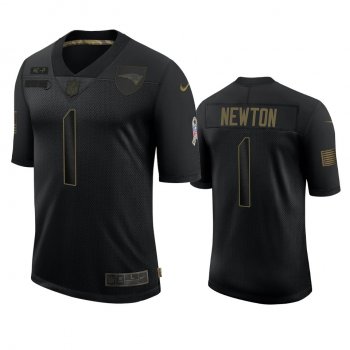 New England Patriots Cam Newton Black 2020 Salute To Service Limited Jersey