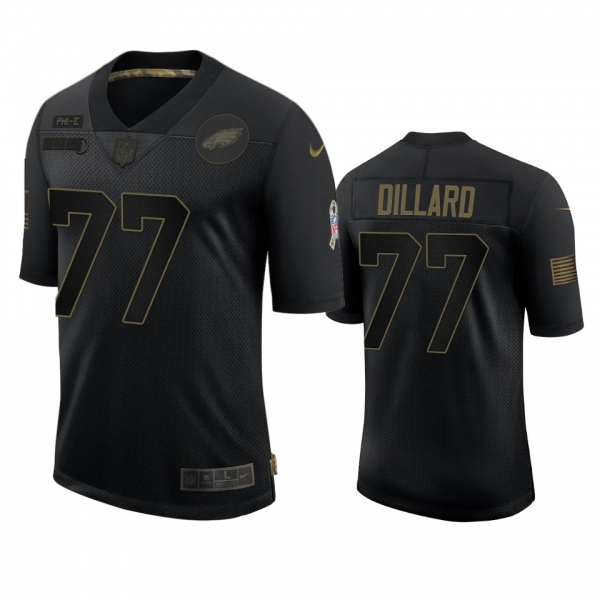 Philadelphia Eagles Andre Dillard Black 2020 Salute to Service Limited Jersey