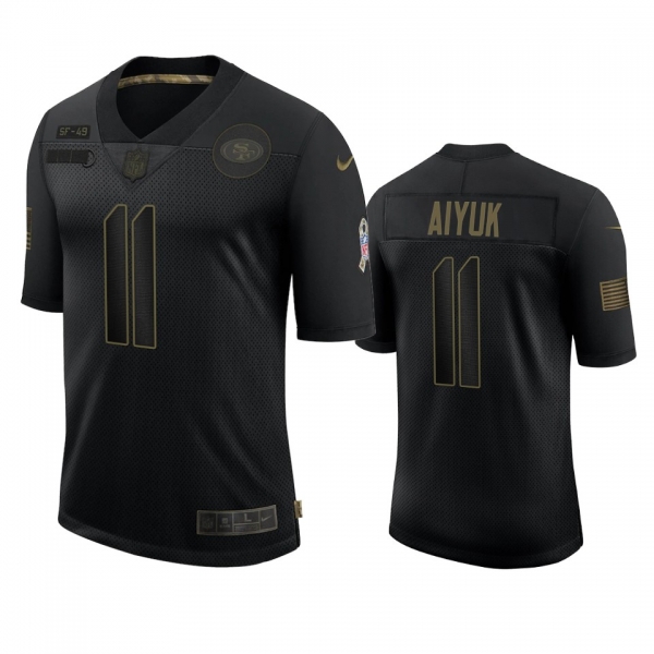 San Francisco 49ers Brandon Aiyuk Black 2020 Salute To Service Limited Jersey