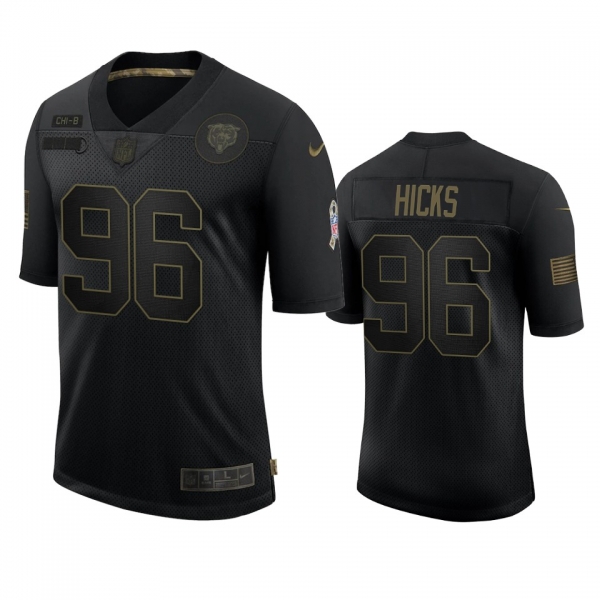 Chicago Bears Akiem Hicks Black 2020 Salute To Service Limited Jersey