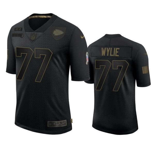 Kansas City Chiefs Andrew Wylie Black 2020 Salute To Service Limited Jersey