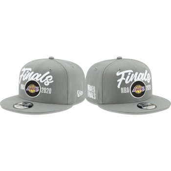 Men's Los Angeles Lakers 2020 Finals Bound Gray Hat Locker Room 9FIFTY Snapback Adjustable