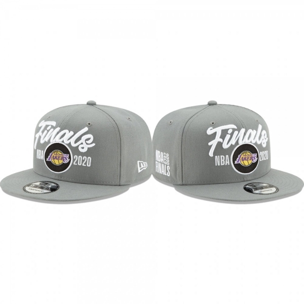 Men's Los Angeles Lakers 2020 Finals Bound Gray Hat Locker Room 9FIFTY Snapback Adjustable