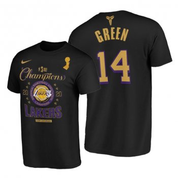 Los Angeles Lakers 2020 NBA Finals Champions Danny Green Black T-Shirt Locker Room